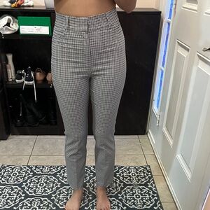 Zara Black and White Checkered Pants